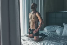 Ioannis Pervy Narcissus Black Leather Shorts