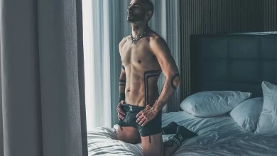 Ioannis Pervy Narcissus Black Leather Shorts